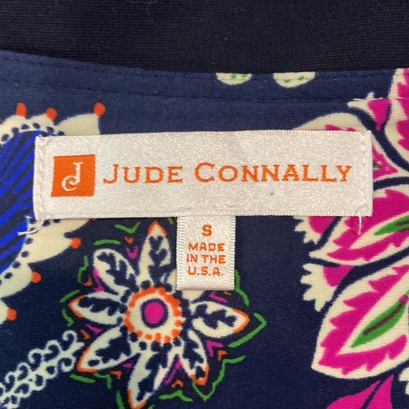 Jude Connolly Navy Blue Dress. Bell sleeves & Flounce Hem. Size S. - Picture 8 of 8